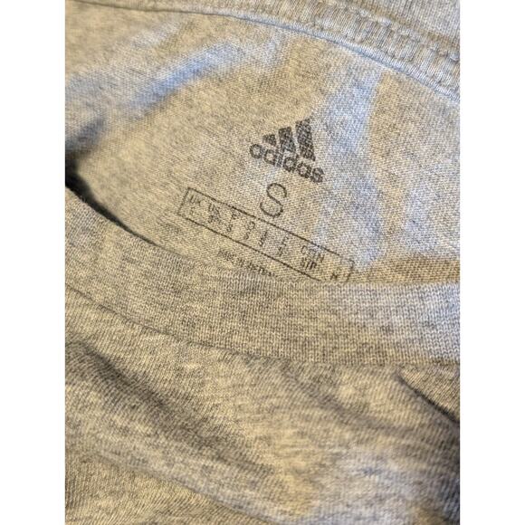 Adidas Amplifier Logo Graphic Crew Neck T-Shirt Short Sleeve Grey Black Small - Picture 3 of 4